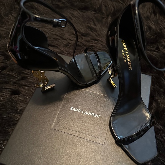 YSL Opyum Black and Gold Heels - Picture 1 of 6